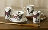 Roy Kirkham Jumbotasse + Untertasse HORSES