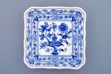 Zwiebelmuster Salatsch�ssel 4-eckig 21cm - Original Bohemia Porzellan aus Dubi