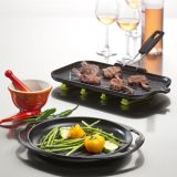 Le Creuset Steakgrillpfanne rechteckig 36x20 cm schwarz