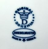 Zwiebelmuster Sauciere mit Deckel 0,35l - Original Bohemia Porzellan aus Dubi