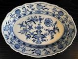 Zwiebelmuster Platte oval 28cm - Original Bohemia Porzellan aus Dubi