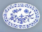 Zwiebelmuster Teller oval 34,7cm Original Bohemia Porzellan aus Dubi