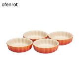 Le Creuset 4er-Set Tartef�rmchen 11cm - Kirschrot