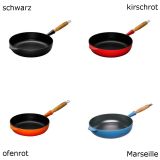 Le Creuset Saut�pfanne mit Holzgriff 28cm - in 3 Farben