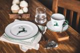 Gmundner Keramik Gr�ner Hirsch Speiseteller Cup (� 25cm)