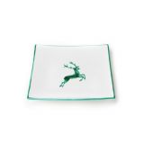 Gmundner Keramik Gr�ner Hirsch Dessertteller Trend eckig (20x20cm)