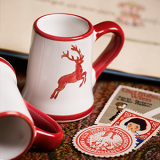 Gmundner Keramik Rubinroter Hirsch Dessertteller Cup (� 20cm)