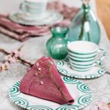 Gmundner Keramik Gr�ngeflammt Fr�hst�ck f�r zwei Gourmet - Geschenkset