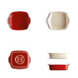 Emile Henry Auflaufform quadratisch 28x24 cm - in 3 Farben