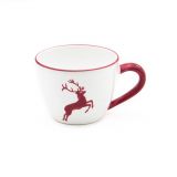Gmundner Keramik Bordeauxroter Hirsch Teetasse Maxima (0,4l)