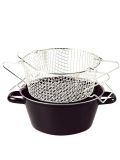 Riess Schwarzemaille Pommes-Frites Pfanne mit Einsatz - in 3 Gr��en