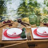 Gmundner Keramik Rubinroter Hirsch Suppenteller Cup (� 20cm)