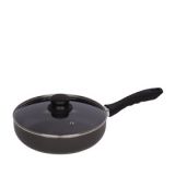 Riess Reventon Alu Pfanne hoch mit Glasdeckel INDUKTION 24 cm