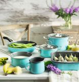 Riess Nouvelle Kristallblau Fleischtopf mit Glasdeckel - in 3 Gr��en