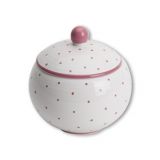 Gmundner Keramik Tupferl Rosa Zuckerdose glatt (� 10cm)