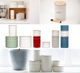 Riess Vorratsdose mit Eschenholzdeckel 615ml Pure White