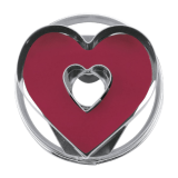 Stdter Linzer-Ausstecher mit Auswerfer Herz mit Innenherz - zerlegbar