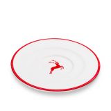 Gmundner Keramik Rubinroter Hirsch Unterteller Cappuccino Gourmet (�14cm)