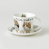 Roy Kirkham Jumbotasse + Untertasse ANIMAL FASHION CATS