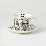 Roy Kirkham Jumbotasse + Untertasse ANIMAL FASHION DOGS