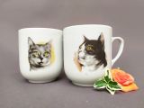 6 St�ck Kaffeebecher Trojka Katzen 300ml