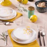 Gmundner Keramik Pur Geflammt gelb Dinner f�r 2 Classic - Geschenkset