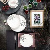 Gmundner Keramik Pur Geflammt grau Dinner f�r 2 Classic - Geschenkset