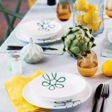 Gmundner Keramik Pur Geflammt gr�n Dinner f�r 2 Classic - Geschenkset