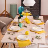 Gmundner Keramik Pur Geflammt gelb Fr�hst�ck f�r 2 Classic - Geschenkset