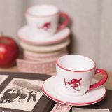 Gmundner Keramik Rubinroter Toni Unterteller Espresso Gourmet (� 11cm)