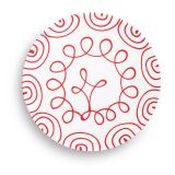 AUF BESTELLUNG  Gmundner Keramik Rotgeflammt Speiseteller Cup (� 28cm)