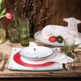 Gmundner Keramik Streublumen Speiseteller eckig (26x26cm)