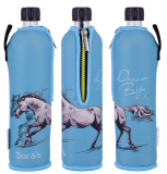 Doras Trinkflasche Glas 0,5l Limited Edition Pferd