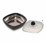 Riess Dampfgarer mit Gareinsatz und Glasdeckel 28x28cm