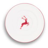 Gmundner Keramik Bordeauxroter Hirsch Unterteller Kaffee Gourmet (�16cm)