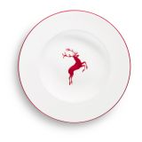 Gmundner Keramik Bordeauxroter Hirsch Pastateller Gourmet (� 29cm)