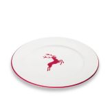 Gmundner Keramik Bordeauxroter Hirsch Speiseteller Gourmet (� 29cm)