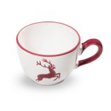 Gmundner Keramik Bordeauxroter Hirsch Kaffeetasse glatt (0,19L)