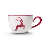 Gmundner Keramik Bordeauxroter Hirsch Kaffeetasse glatt (0,19L)