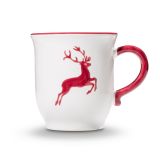 Gmundner Keramik Bordeauxroter Hirsch Schokotasse 0,3l