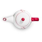 Gmundner Keramik Bordeauxroter Hirsch Teekanne (1,5l)