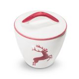 Gmundner Keramik Bordeauxroter Hirsch Zuckerdose Gourmet (� 9cm)