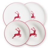 Gmundner Keramik Bordeauxroter Hirsch Dinner f�r zwei Classic - Geschenkset