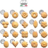 Marcato Biscuits Design Geb�ckpresse mit 20 Scheiben silber