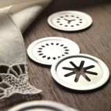 Marcato Biscuits Design Geb�ckpresse mit 20 Scheiben silber