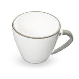 Gmundner Keramik Grauer Rand Cappuccino Tasse Gourmet (0,16L)