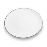 Gmundner Keramik Grauer Rand Platte oval 33x26cm