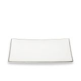 Gmundner Keramik Grauer Rand Platte rechteckig 30x20cm