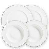 Gmundner Keramik Grauer Rand Dinner f�r zwei Gourmet - Geschenkset