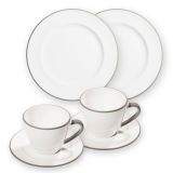 Gmundner Keramik Grauer Rand Fr�hst�ck f�r zwei Gourmet